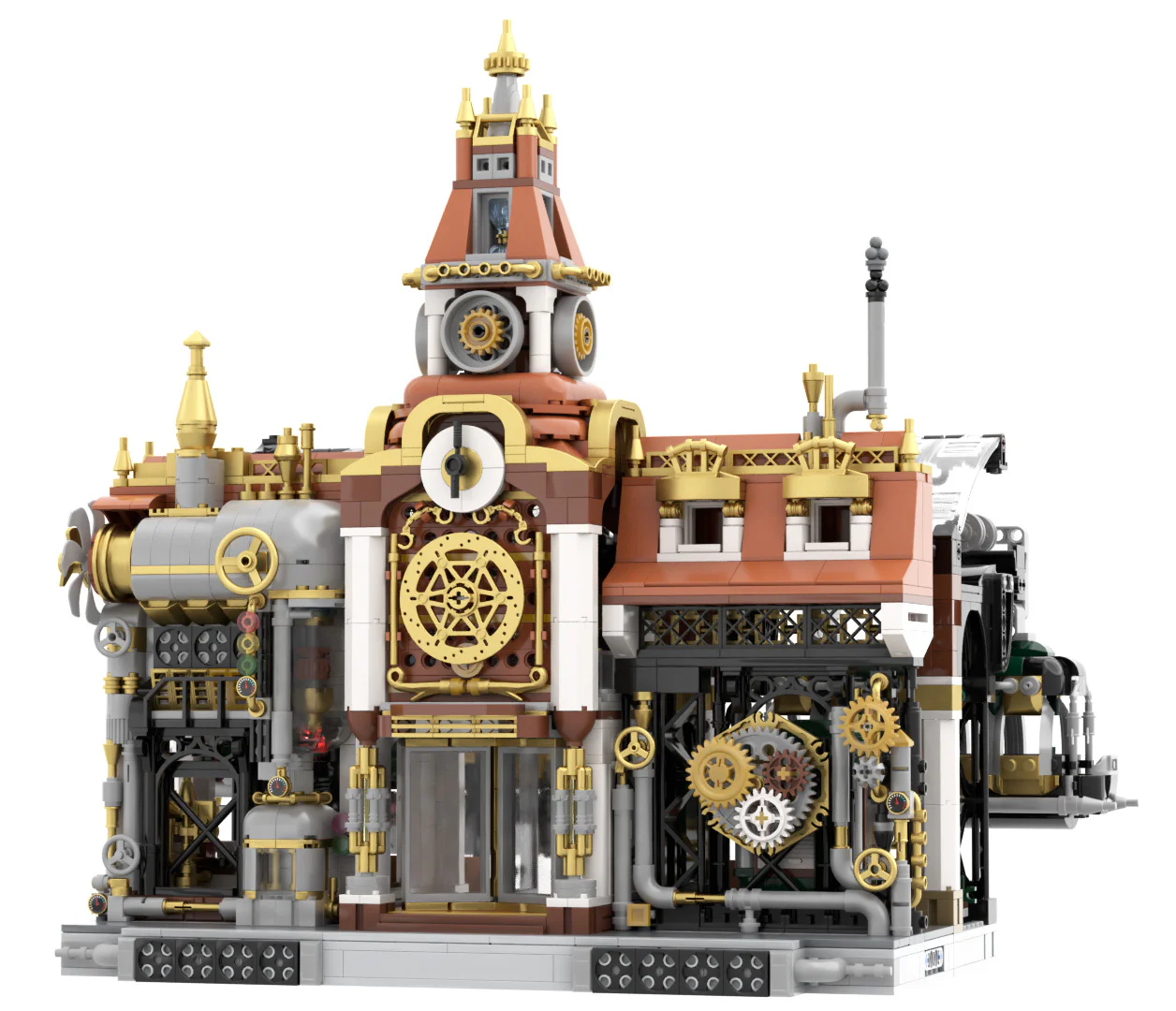 Steam punk train station 拼奇积木 Pantasy 85007