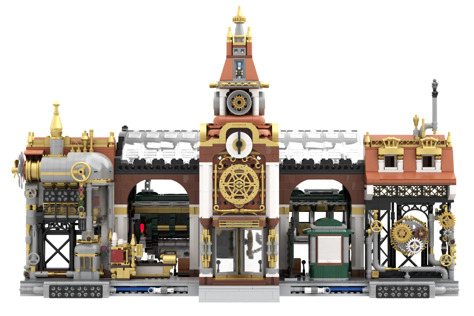 Steam punk train station 拼奇积木 Pantasy 85007 image 2