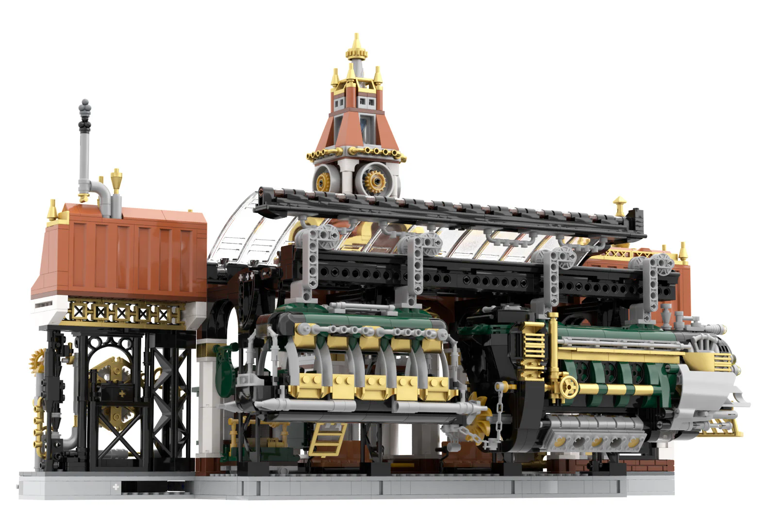 Steam punk train station 拼奇积木 Pantasy 85007 image 3