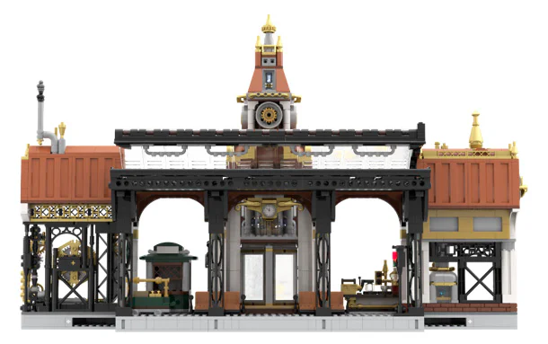 Steam punk train station 拼奇积木 Pantasy 85007 image 4