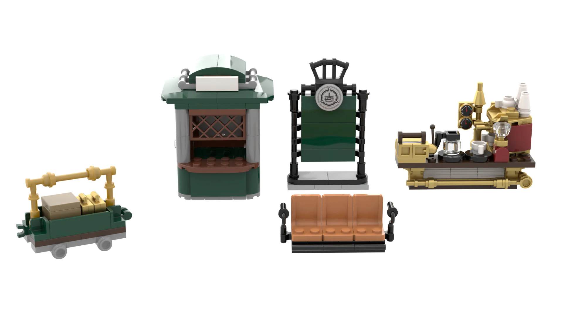 Steam punk train station 拼奇积木 Pantasy 85007 image 9