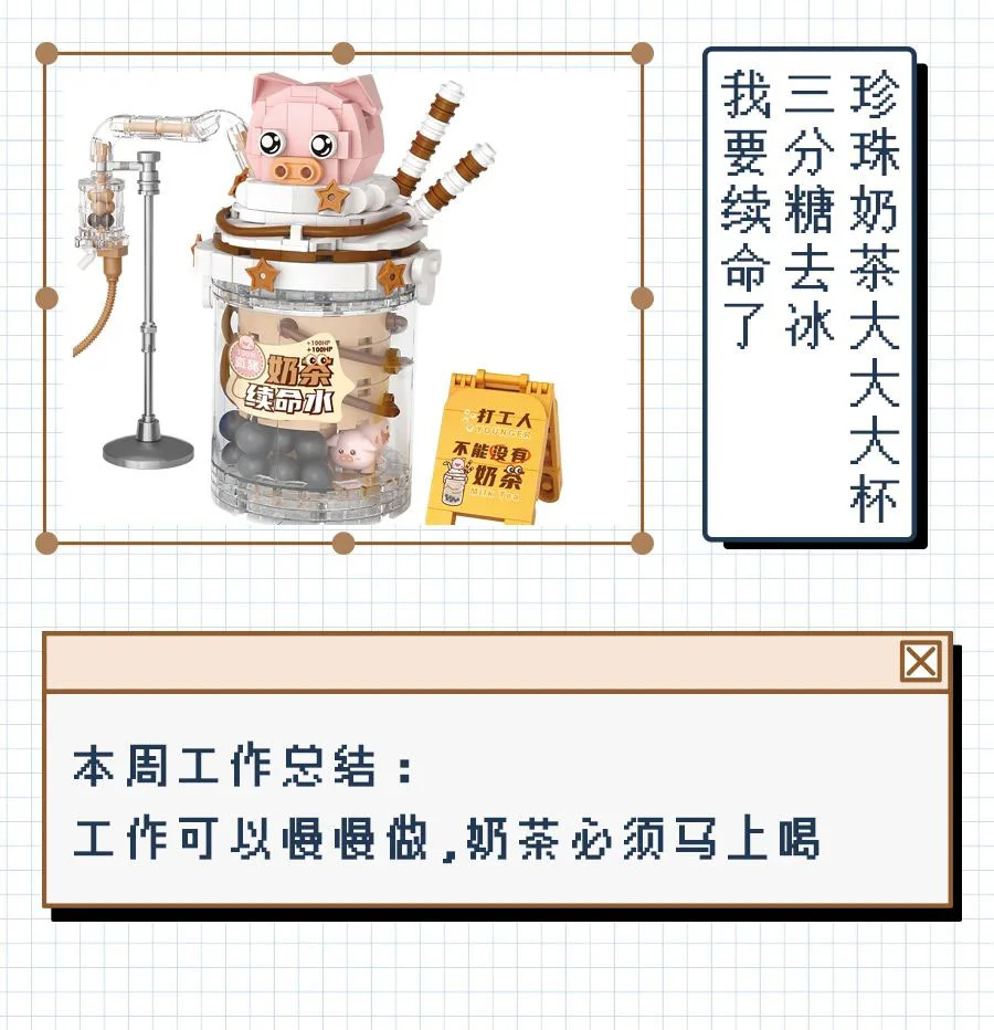 Twisting workers: milk and tea 俐智LOZ 1394 image 3