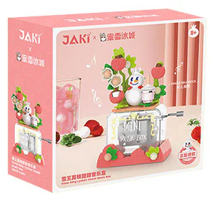 ♪ Snow King's twig sweet music box ♪ 佳奇积木 JAKI XWZB-23083