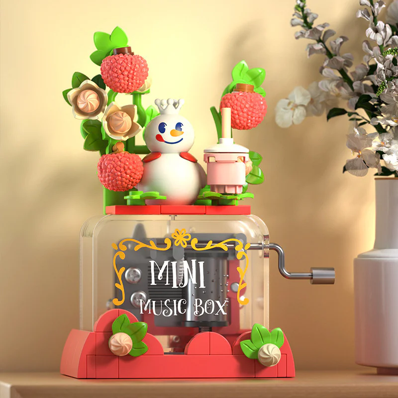 ♪ Snow King's twig sweet music box ♪ 佳奇积木 JAKI XWZB-23083 image 1