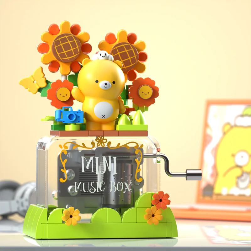 Yuen Aura Cafeteria: Bear David Wild Play Card Music Box 佳奇积木 JAKI JK6202 image 2