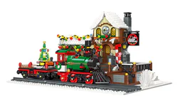 Christmas train station