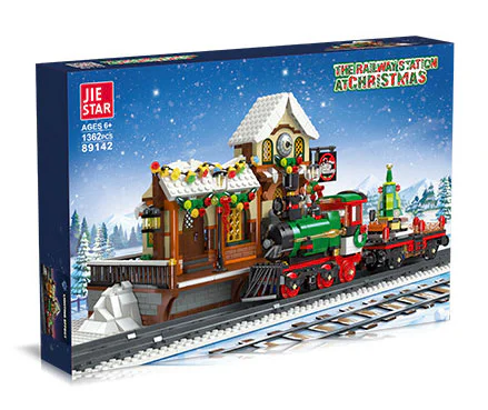 Christmas train station 杰星 JIESTAR 89142 image 1