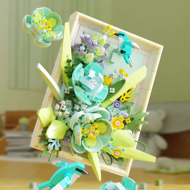 A bouquet picture frame, green 13061 image 1