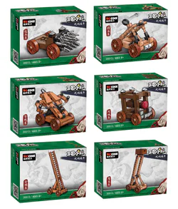 Three minivans: Crusade 6 Troop Carriers, Stone Launchers, Colossal Artillery Vehicles, Crusades, Ladders, Elevators