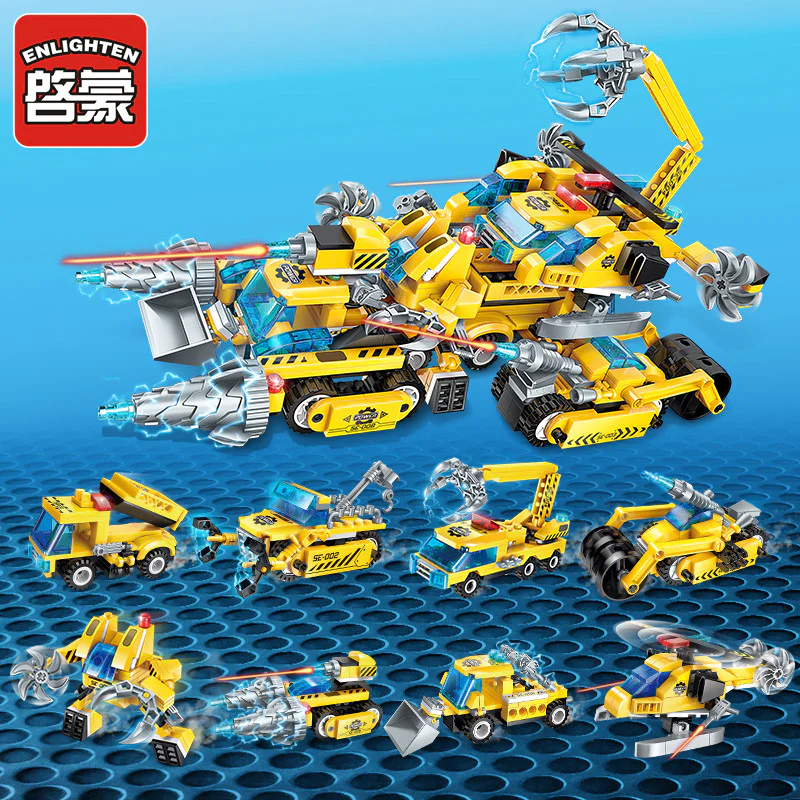 Extreme Velocity Battle Car, Direct Transformation into Eight-Armored Vehicle, Super Battle Car Series, 8 models. 启蒙 QMAN/ENLIGHTEN/Keeppley 1408-3 image 4