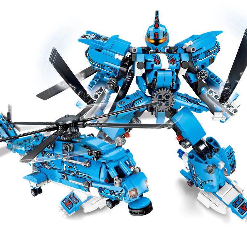Motivated: Straight-18 helicopter, war machine A 乐毅积木 81052