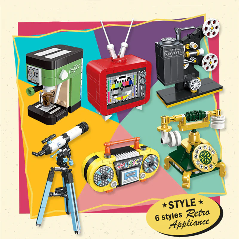 Modden fever, section 6. Nostalgia television, retrophone, astronomical telescope, classic radio, Italian coffee machine, old-style projector 杰星 JIESTAR 58097 image 1