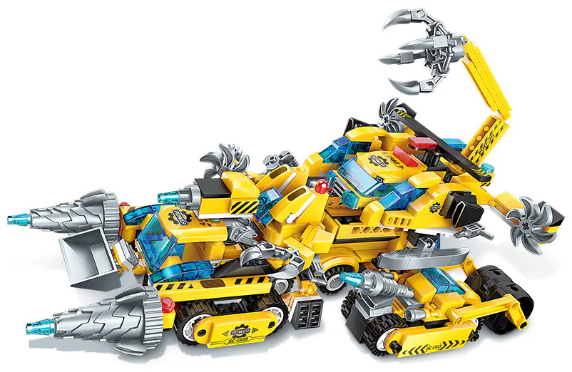 Extreme Velocity Battle Car, Direct Transformation into Eight-Armored Vehicle, Super Battle Car Series, 8 models. 启蒙 QMAN/ENLIGHTEN/Keeppley 1408-3 image 6