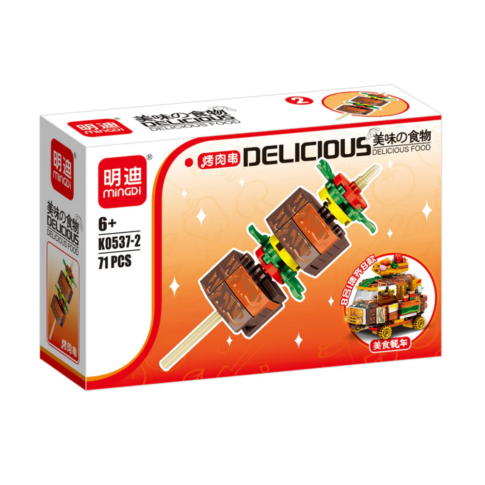 Mango ice cream, grilled meat, cool watermelon, fishseed sushi, golden and yellow shrimp, rainbow cookies, shrimp ramen, roasted chicken wings 明迪 minGDi/磊宝 LEIBAO K0537 image 2