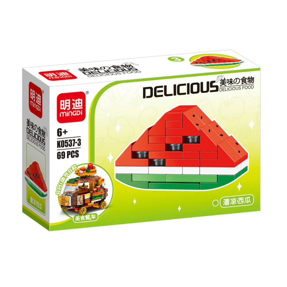 Mango ice cream, grilled meat, cool watermelon, fishseed sushi, golden and yellow shrimp, rainbow cookies, shrimp ramen, roasted chicken wings 明迪 minGDi/磊宝 LEIBAO K0537 image 3