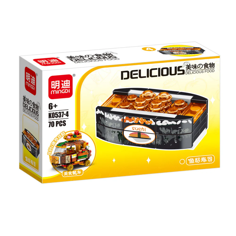 Mango ice cream, grilled meat, cool watermelon, fishseed sushi, golden and yellow shrimp, rainbow cookies, shrimp ramen, roasted chicken wings 明迪 minGDi/磊宝 LEIBAO K0537 image 4