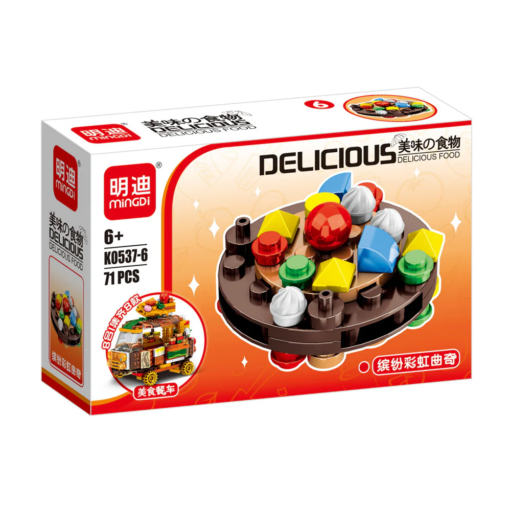 Mango ice cream, grilled meat, cool watermelon, fishseed sushi, golden and yellow shrimp, rainbow cookies, shrimp ramen, roasted chicken wings 明迪 minGDi/磊宝 LEIBAO K0537 image 6