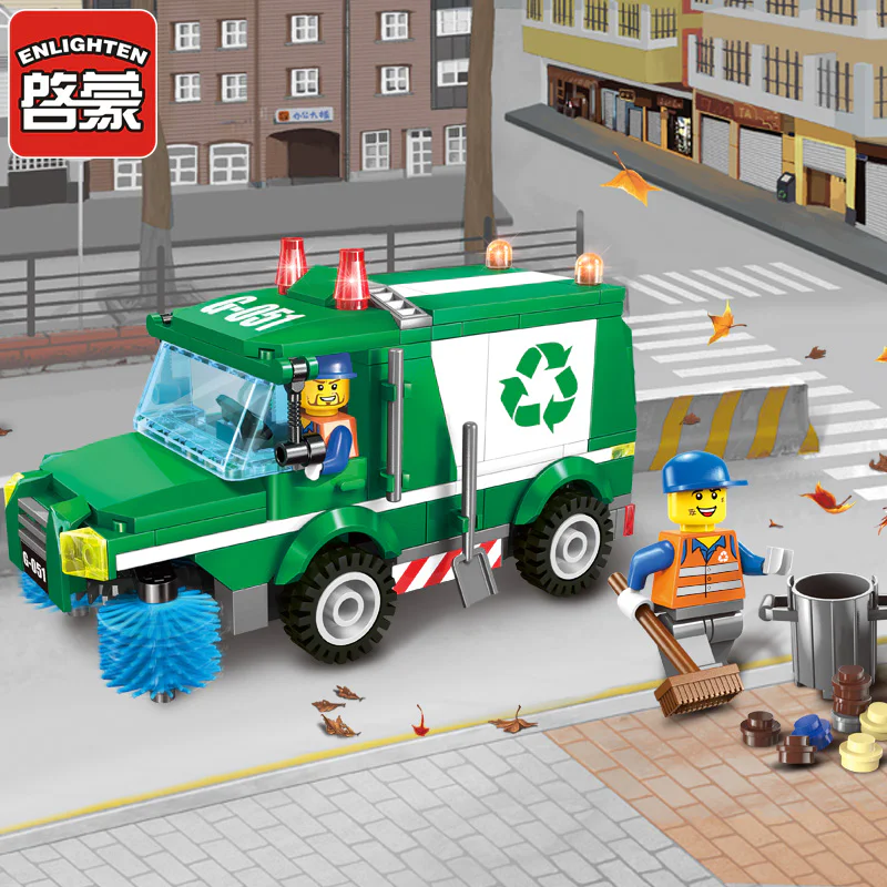 Garbage truck 启蒙 QMAN/ENLIGHTEN/Keeppley 1111 image 1