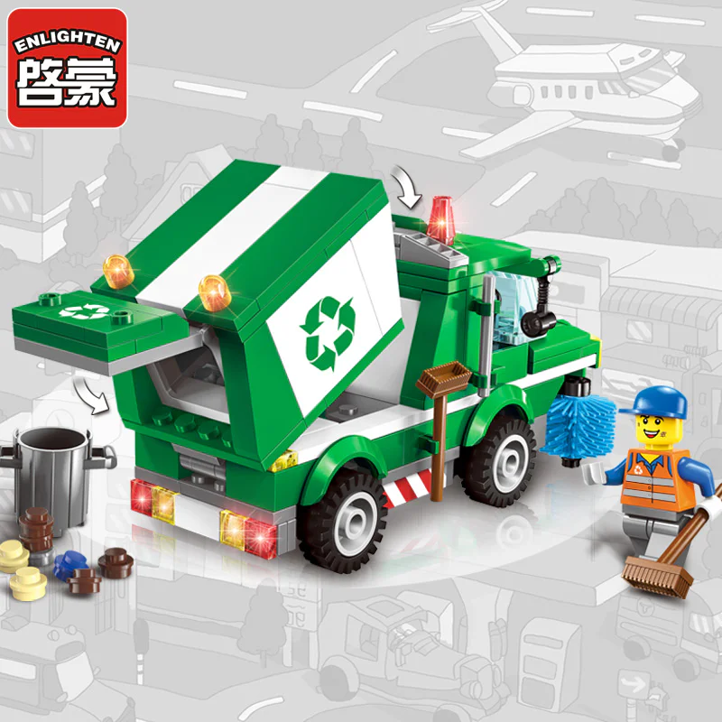 Garbage truck 启蒙 QMAN/ENLIGHTEN/Keeppley 1111 image 2
