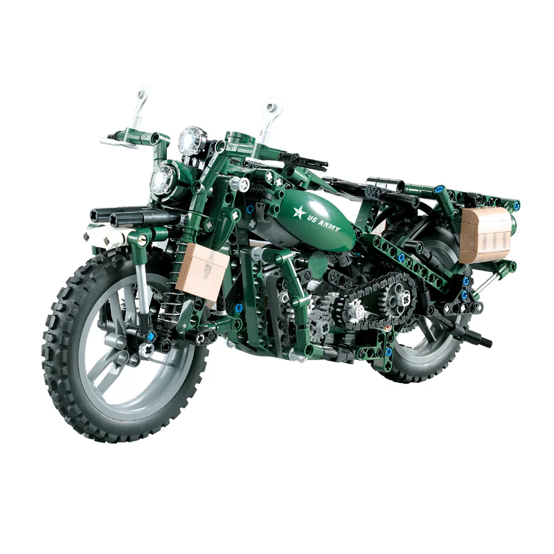 War II military Harley Moto 咔搭 CaDA/双鹰 DoubleE C51022