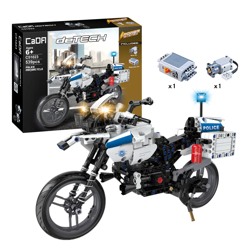 Two-wheeled police with motorcycle power 咔搭 CaDA/双鹰 DoubleE C51023
