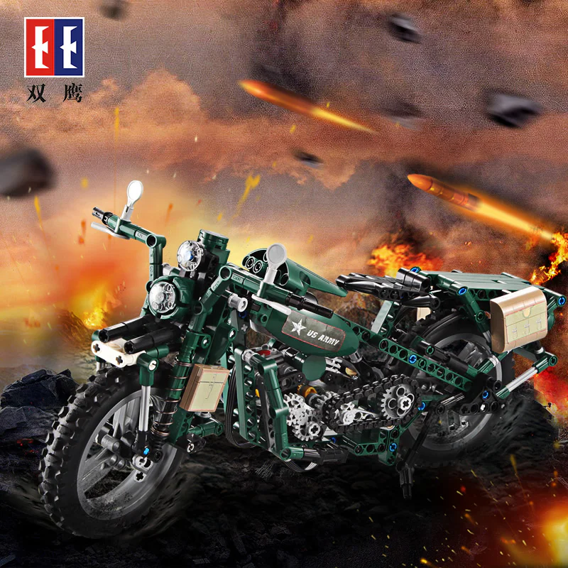 War II military Harley Moto 咔搭 CaDA/双鹰 DoubleE C51022 image 4