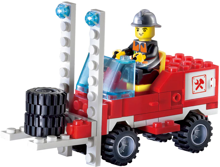 Fire: single bridge fire truck 启蒙 QMAN/ENLIGHTEN/Keeppley 903 image 4