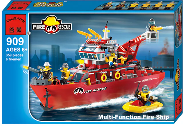 Fire: multi-purpose fire boat 启蒙 QMAN/ENLIGHTEN/Keeppley 909