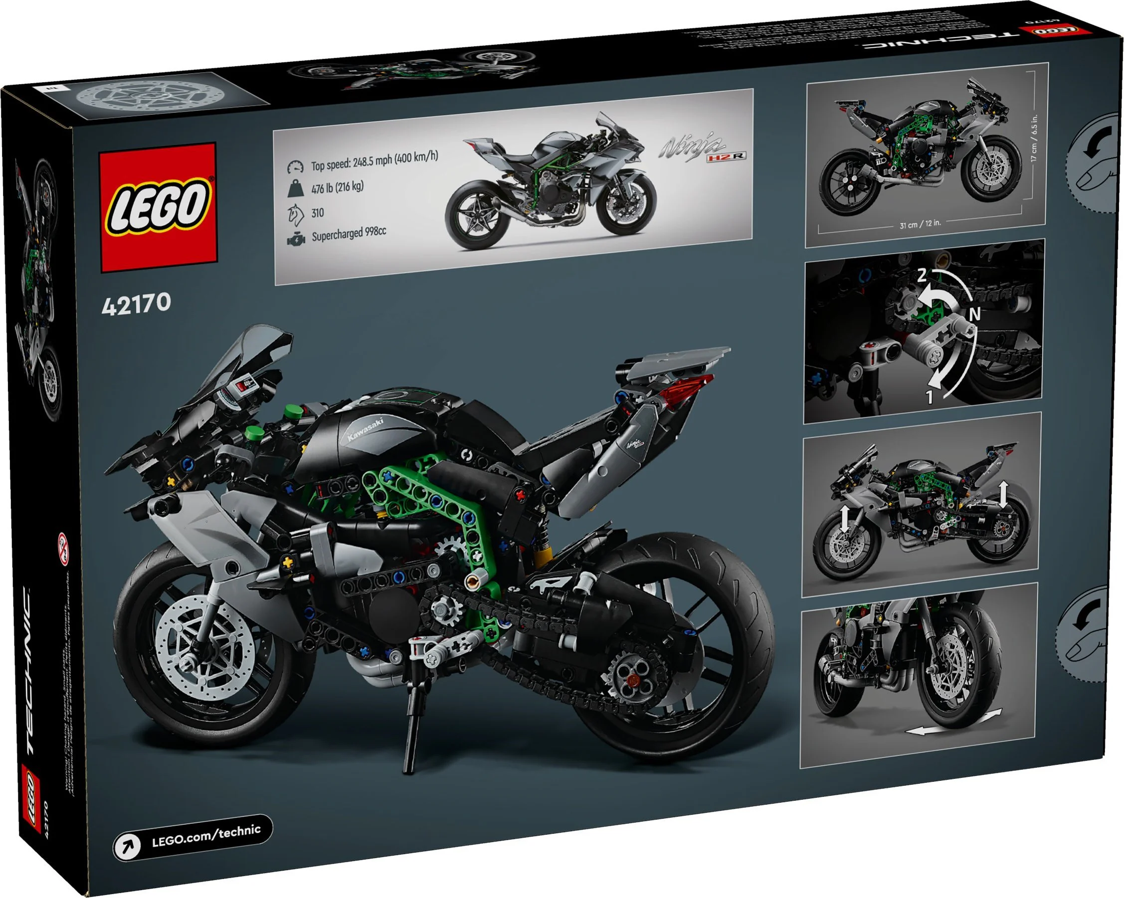 Kawazaki Ninja H2R motorcycle 乐高 LEGO 42170 image 1