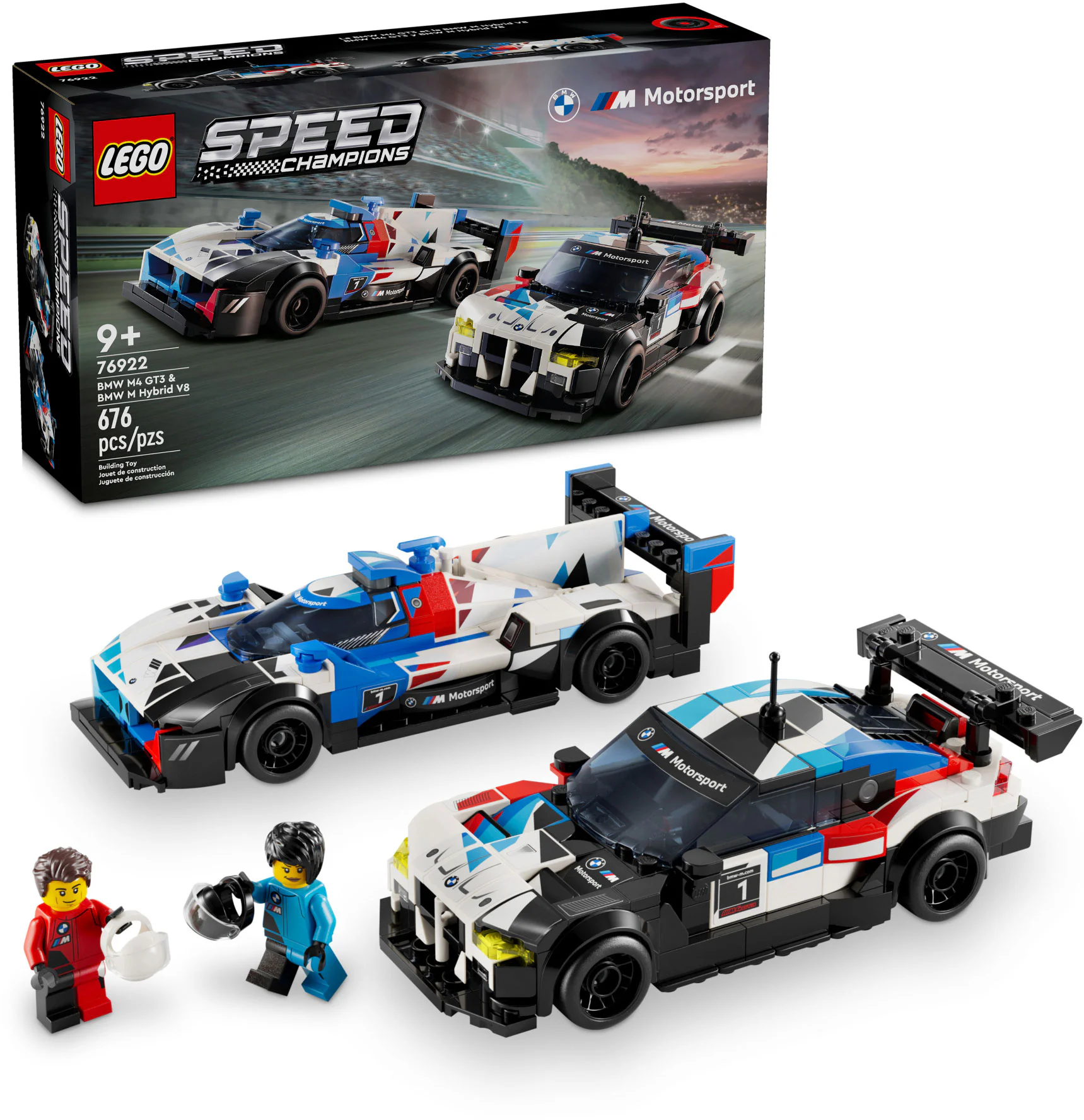 BMW M4 GT3 and BMW M Hybrid V8 racing car 乐高 LEGO 76922 image 3