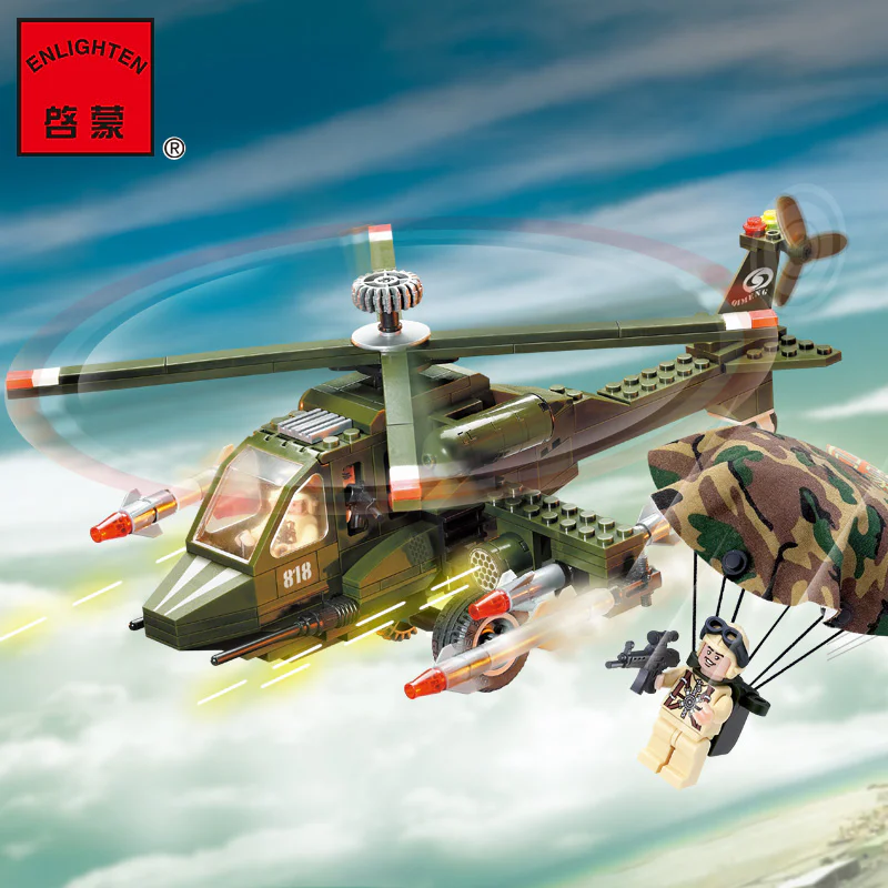Military: helicopters 启蒙 QMAN/ENLIGHTEN/Keeppley 818