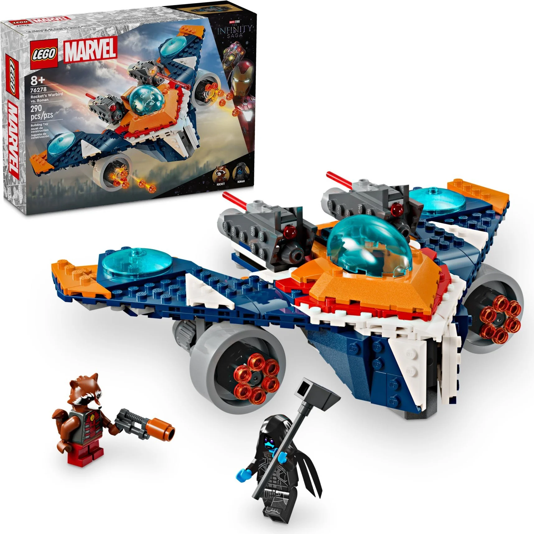 Rocket raccoon's war bird ship fought for Ronan 乐高 LEGO 76278 image 1