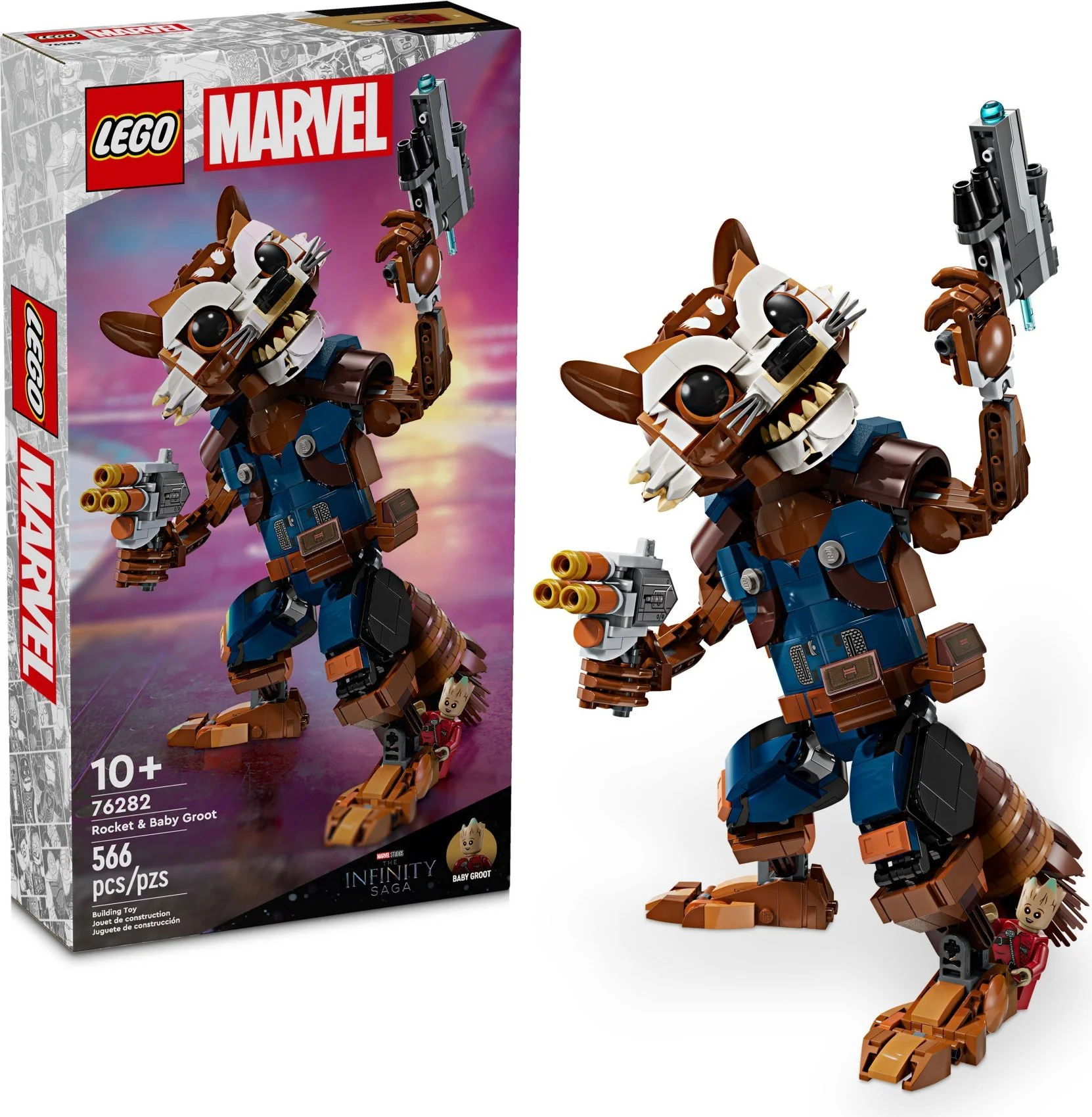Rocket raccoon and Groot baby 乐高 LEGO 76282 image 1