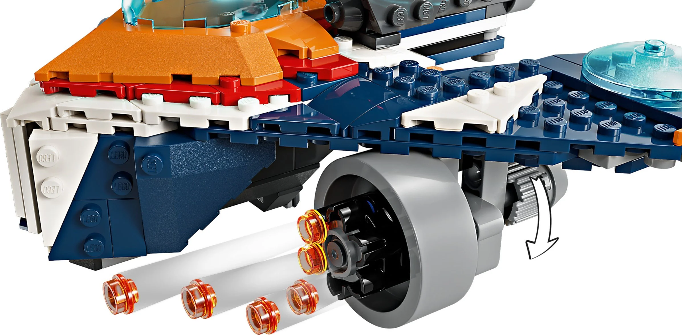 Rocket raccoon's war bird ship fought for Ronan 乐高 LEGO 76278 image 3