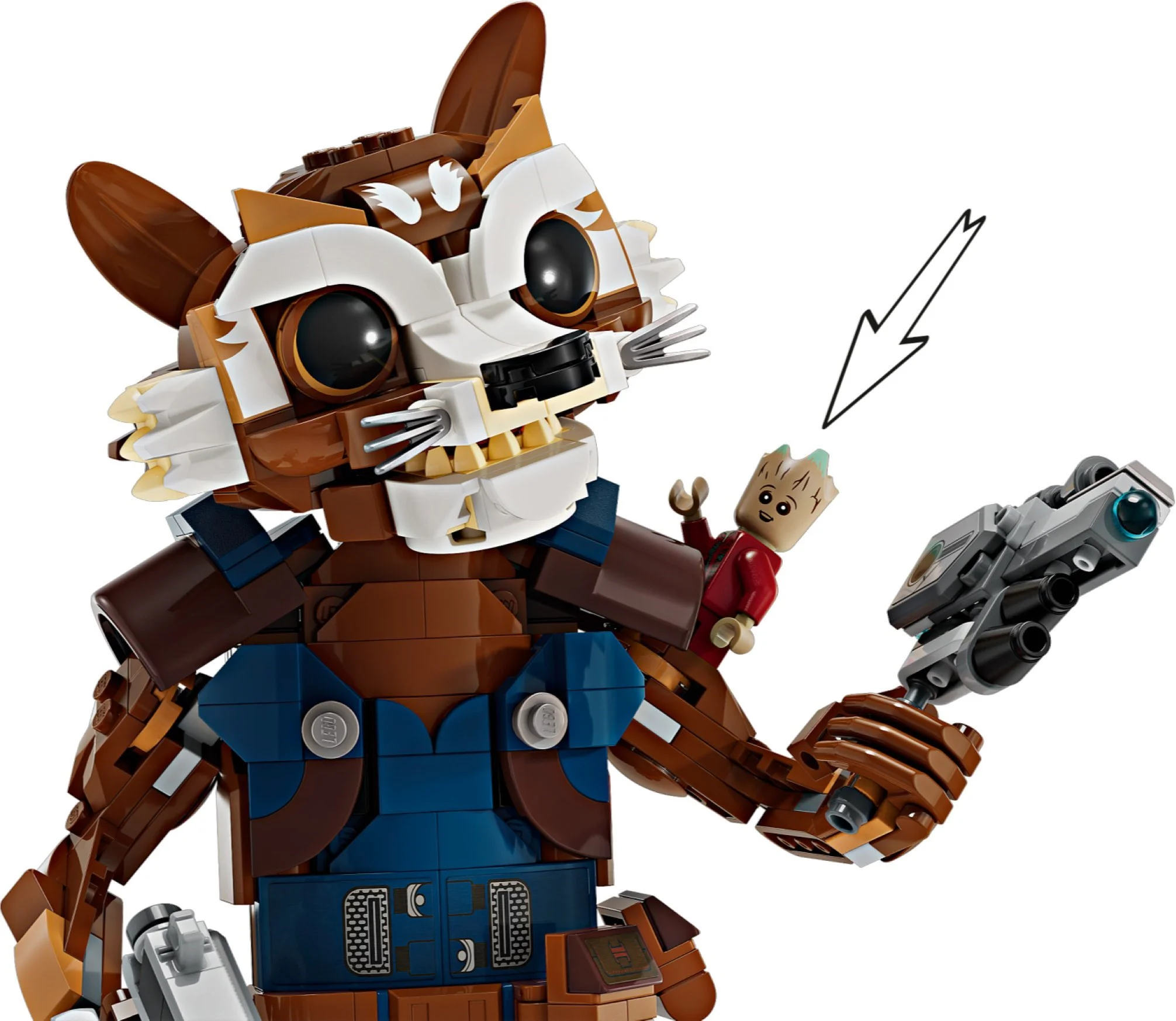 Rocket raccoon and Groot baby 乐高 LEGO 76282 image 3