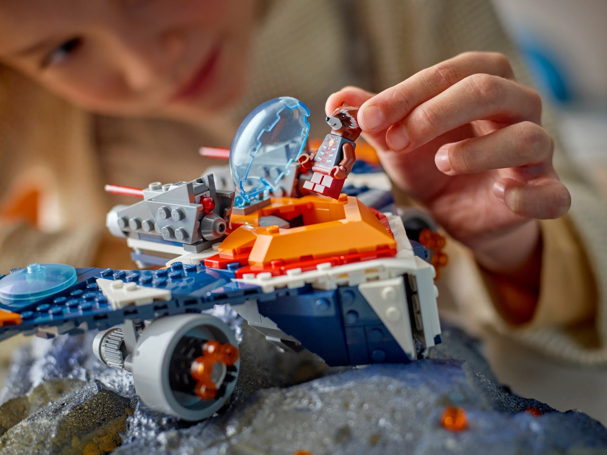 Rocket raccoon's war bird ship fought for Ronan 乐高 LEGO 76278 image 8