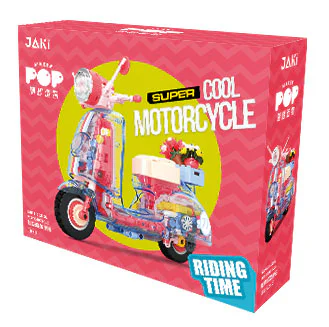 The tide wants to create something: a small, transparent motorcycle 佳奇积木 JAKI JK8325-2 image 2