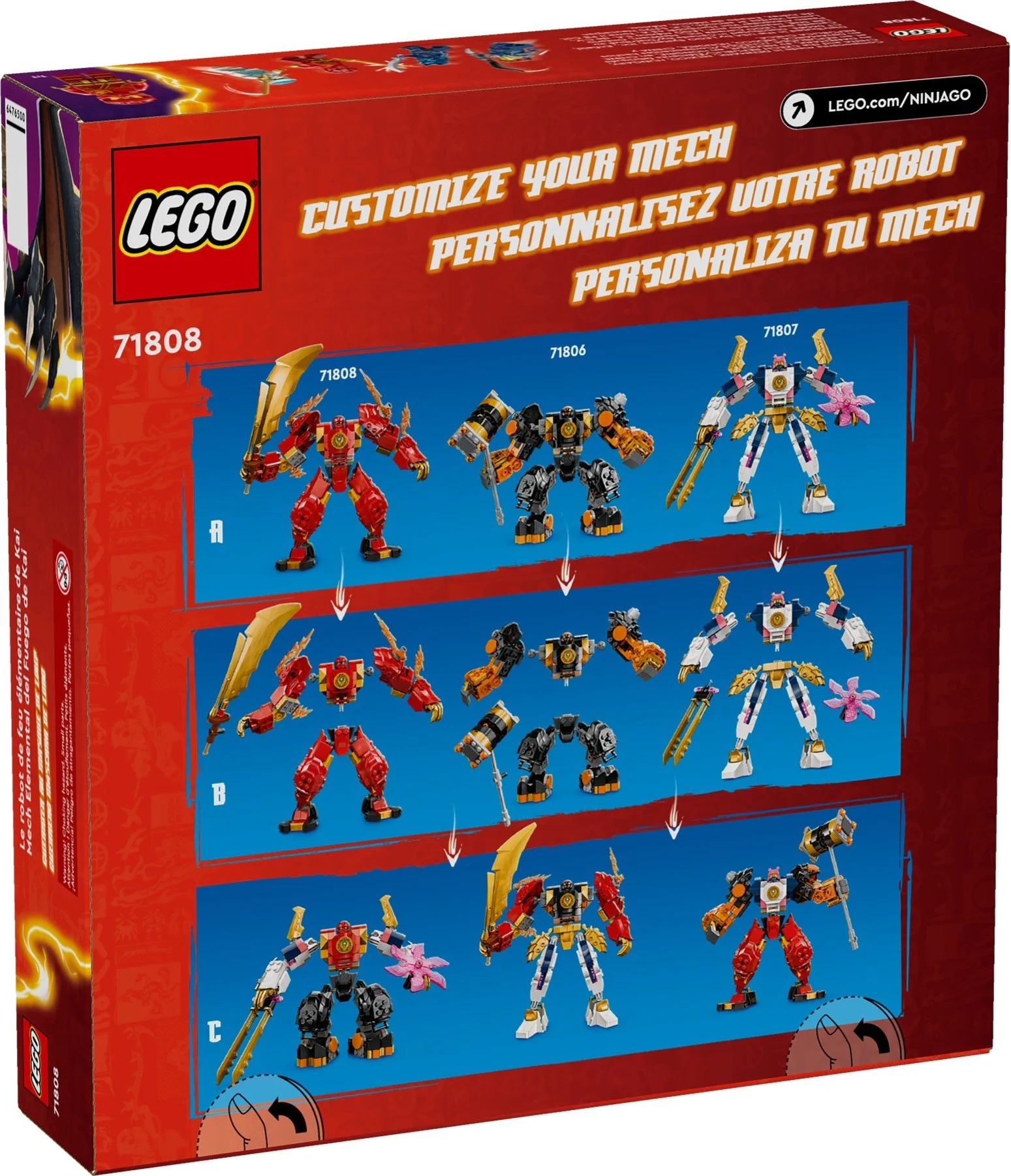 Kai's fire element armor 乐高 LEGO 71808 image 1
