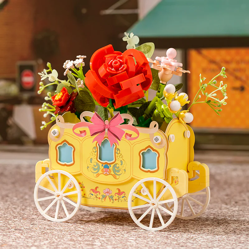 A rickshaw: Princess's rickshaw 拼奇积木 Pantasy 15027