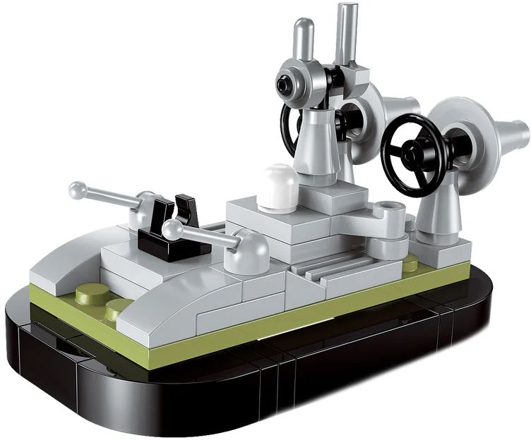 MILITARY: MINI-MILITARY 4 ALPHA ARMOURED VEHICLES, E-3 EARLY-WARNING AIRCRAFT, NUCLEAR-POWERED AIRCRAFT CARRIERS, GASKET LANDING BOATS 启蒙 QMAN/ENLIGHTEN/Keeppley 1230 image 28