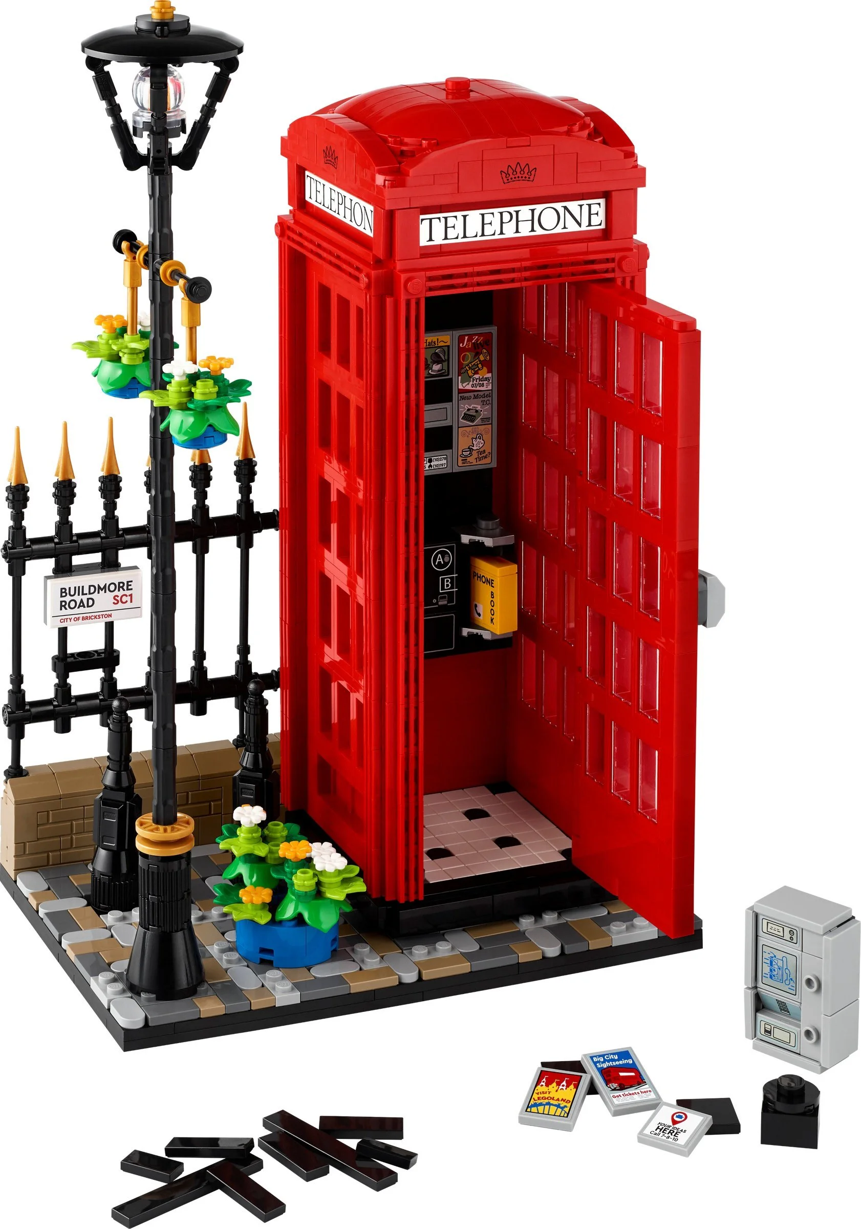 Red London telephone booth 乐高 LEGO 21347
