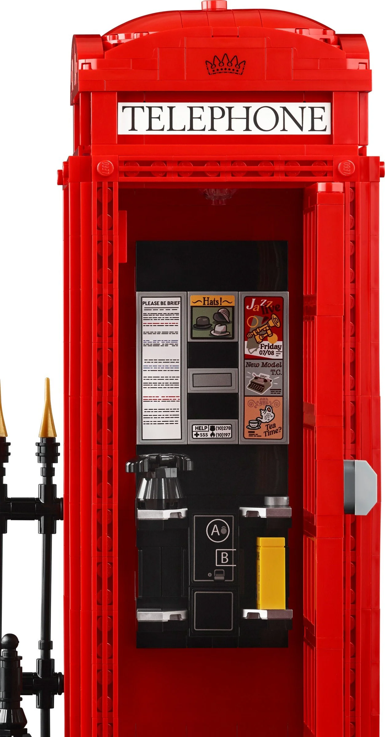 Red London telephone booth 乐高 LEGO 21347 image 1