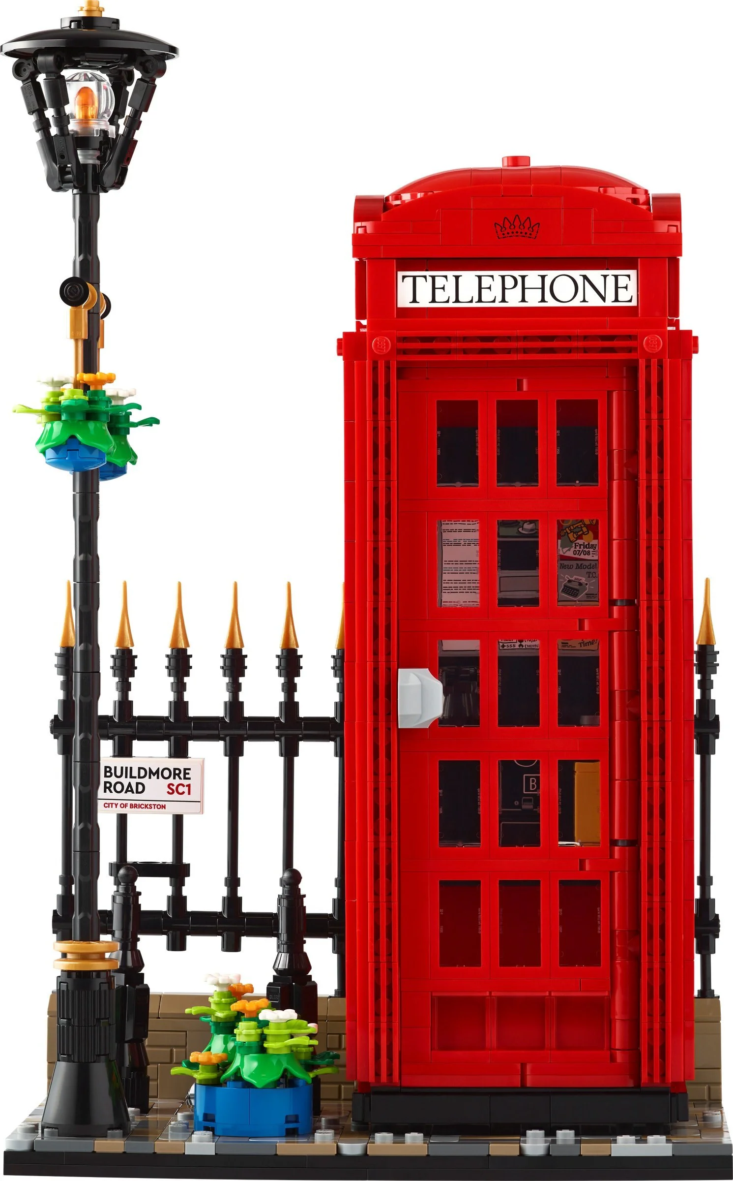 Red London telephone booth 乐高 LEGO 21347 image 3