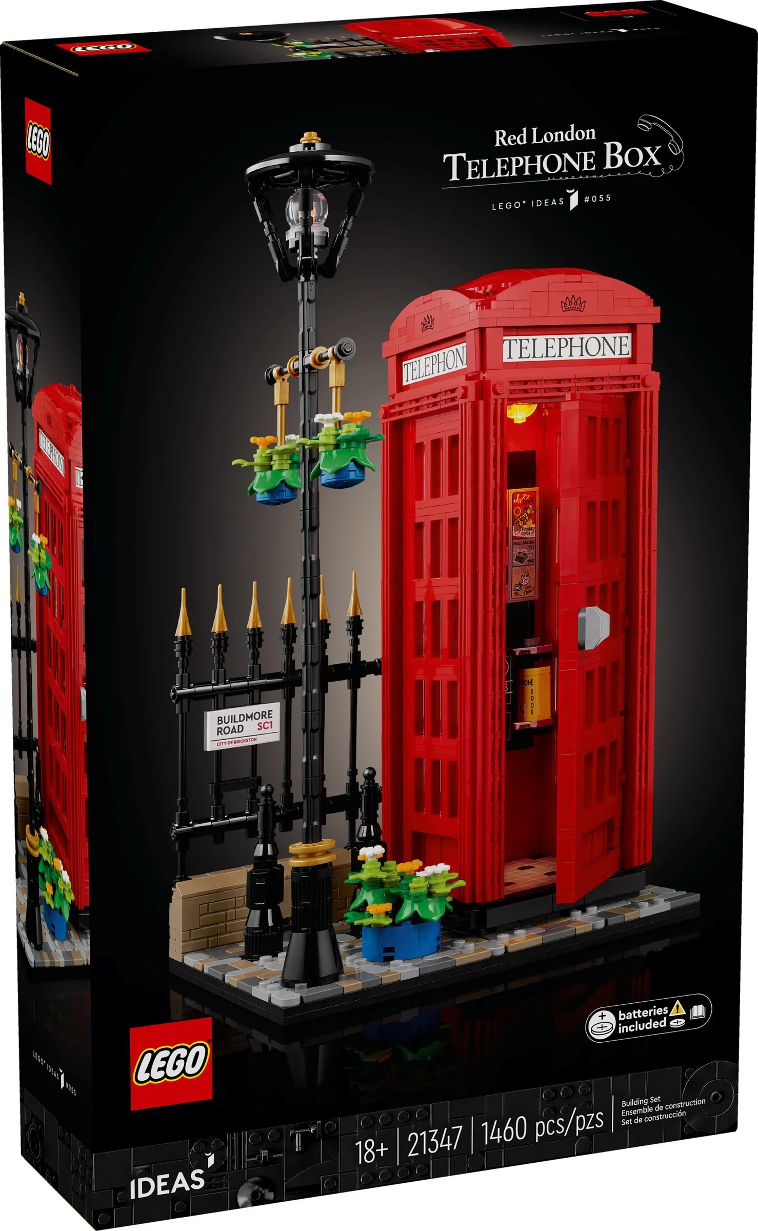 Red London telephone booth 乐高 LEGO 21347 image 5
