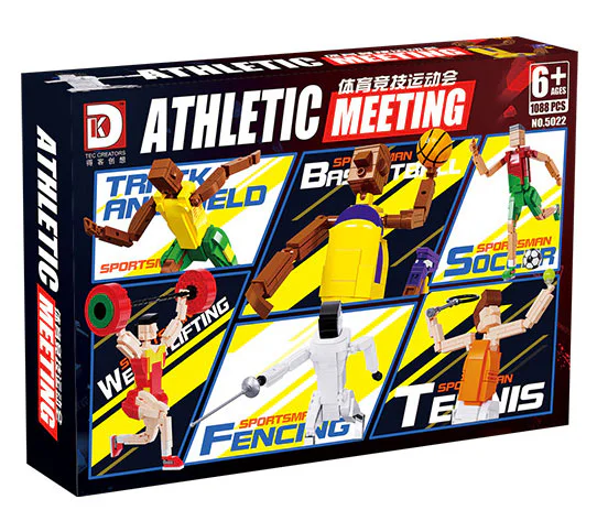 Sports competitions, basketball players, heavy liftings, football players, badmintons, swordsplayers, runners 得客创想 DK 5022 image 1