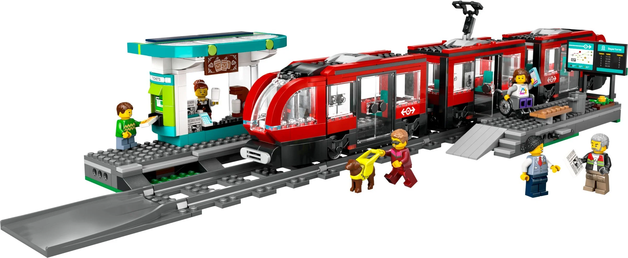 The city has a tram 乐高 LEGO 60423