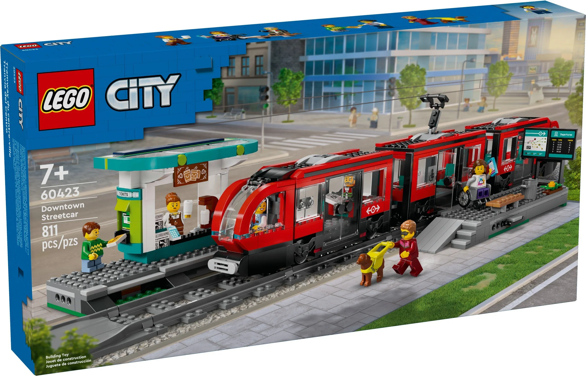 The city has a tram 乐高 LEGO 60423 image 1