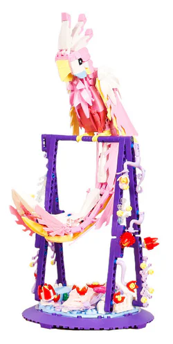 The parrot with the back of his head, the pink