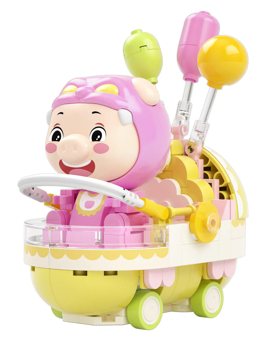 Piggy-Man Drive Team: Sweet baby pig 佳奇积木 JAKI JK6836