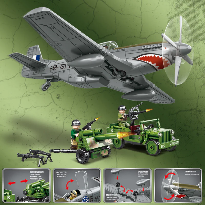 FORWARD FRONT: U.S. JEEP, U.S. ARMY P51 MUSTANG 美联 98306 image 2